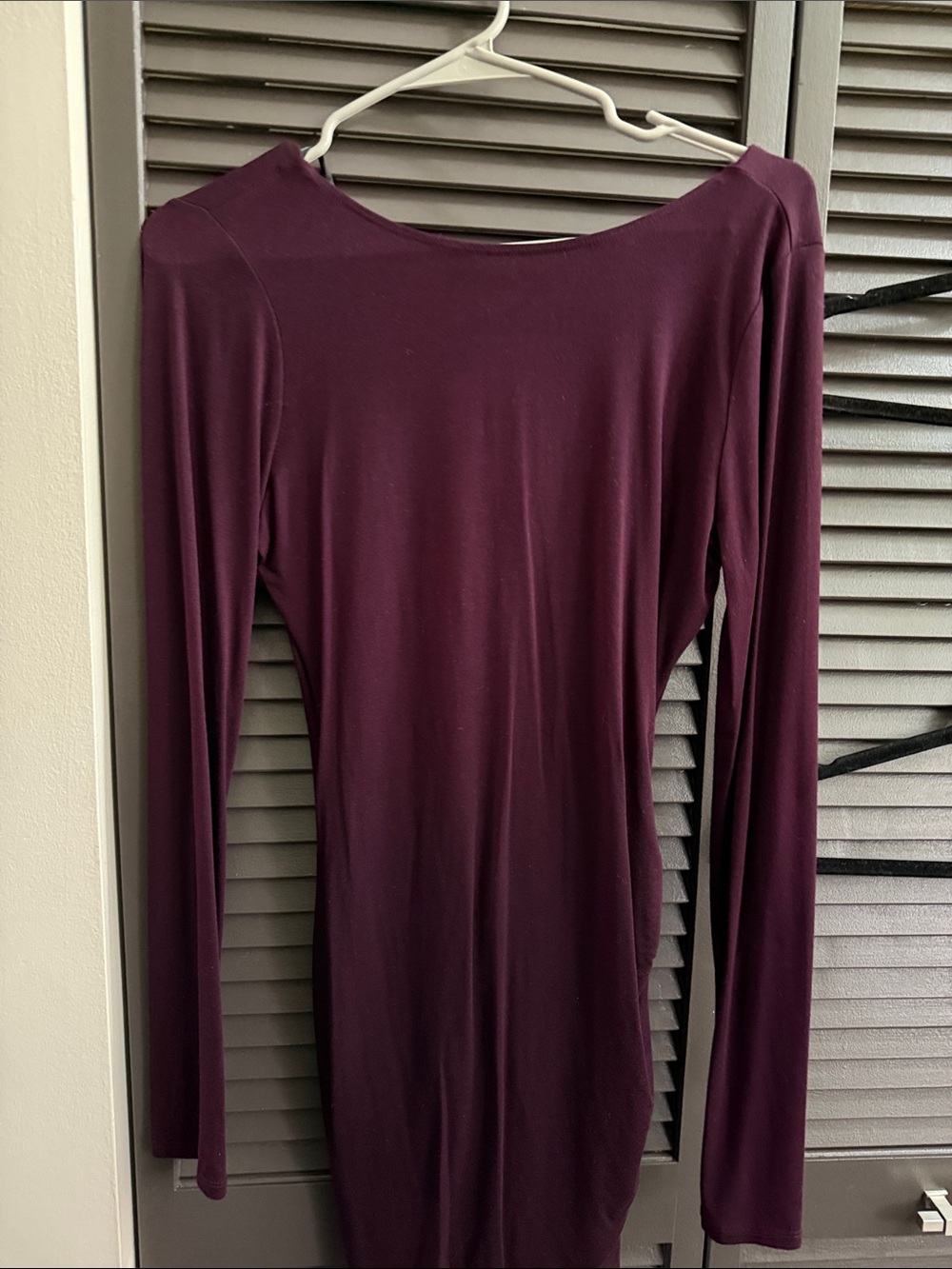 Forever 21 Plum Long Sleeve Midi Dress